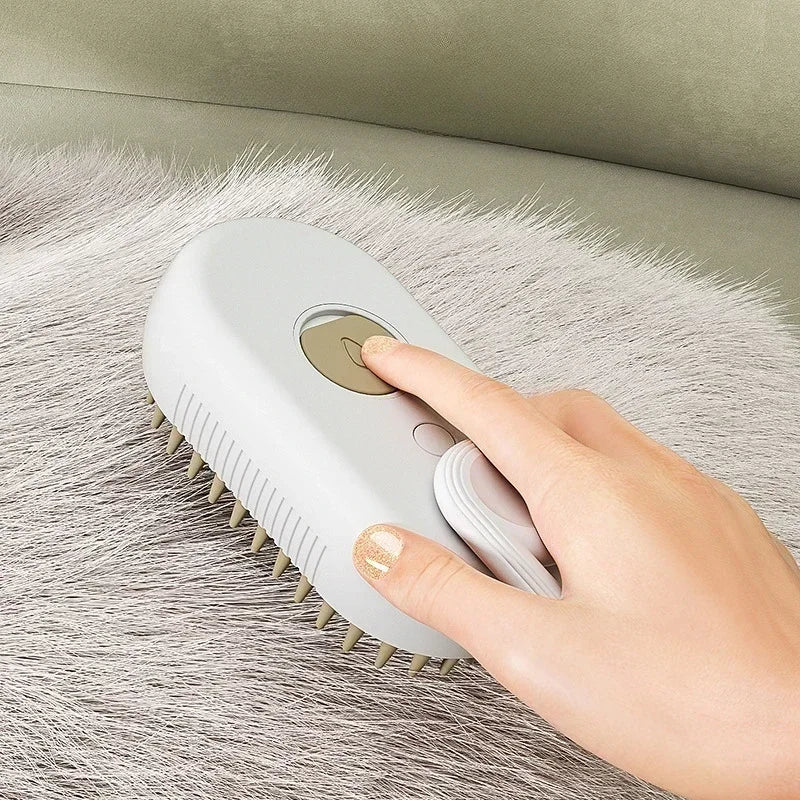Transform Your Pet's Grooming Routine with the 3-In-1 Steam Pet Brush - Effortlessly Remove Loose Hair and Pamper Your Cats and Dogs!