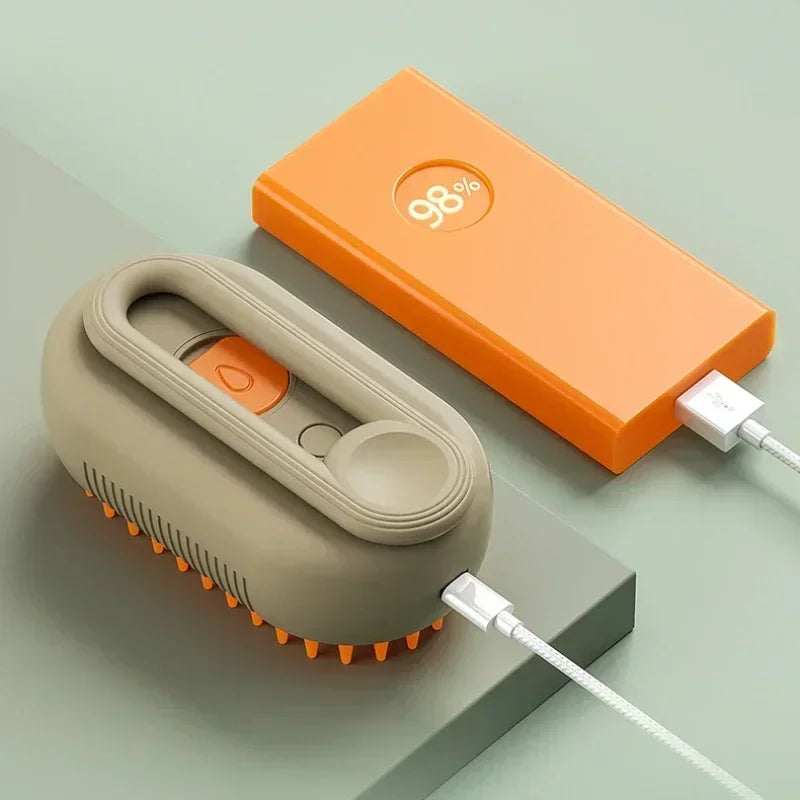 Transform Your Pet's Grooming Routine with the 3-In-1 Steam Pet Brush - Effortlessly Remove Loose Hair and Pamper Your Cats and Dogs!